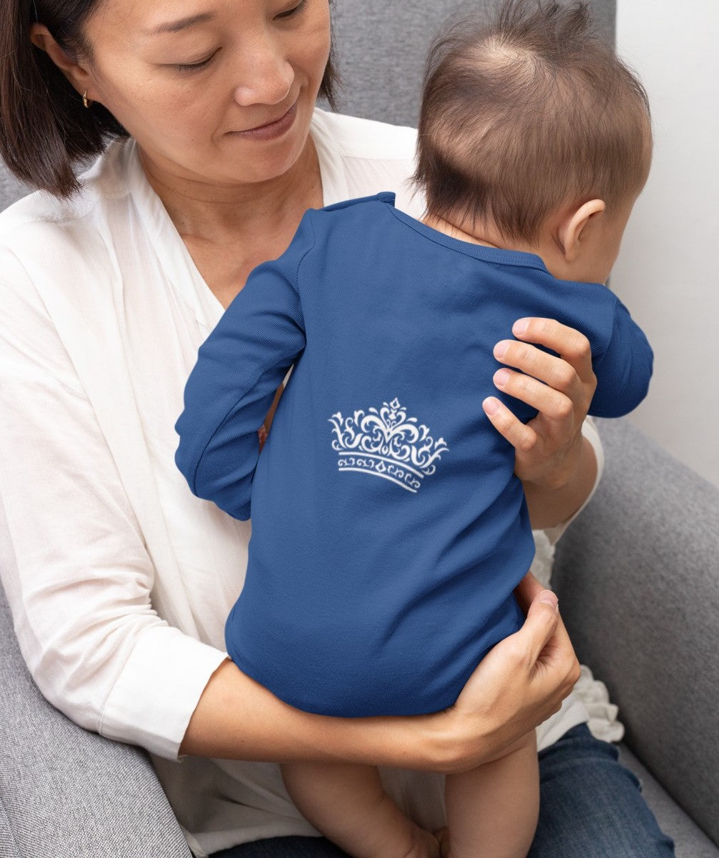 long-sleeve-onesie-keep-calm-be-prince-backside-blue