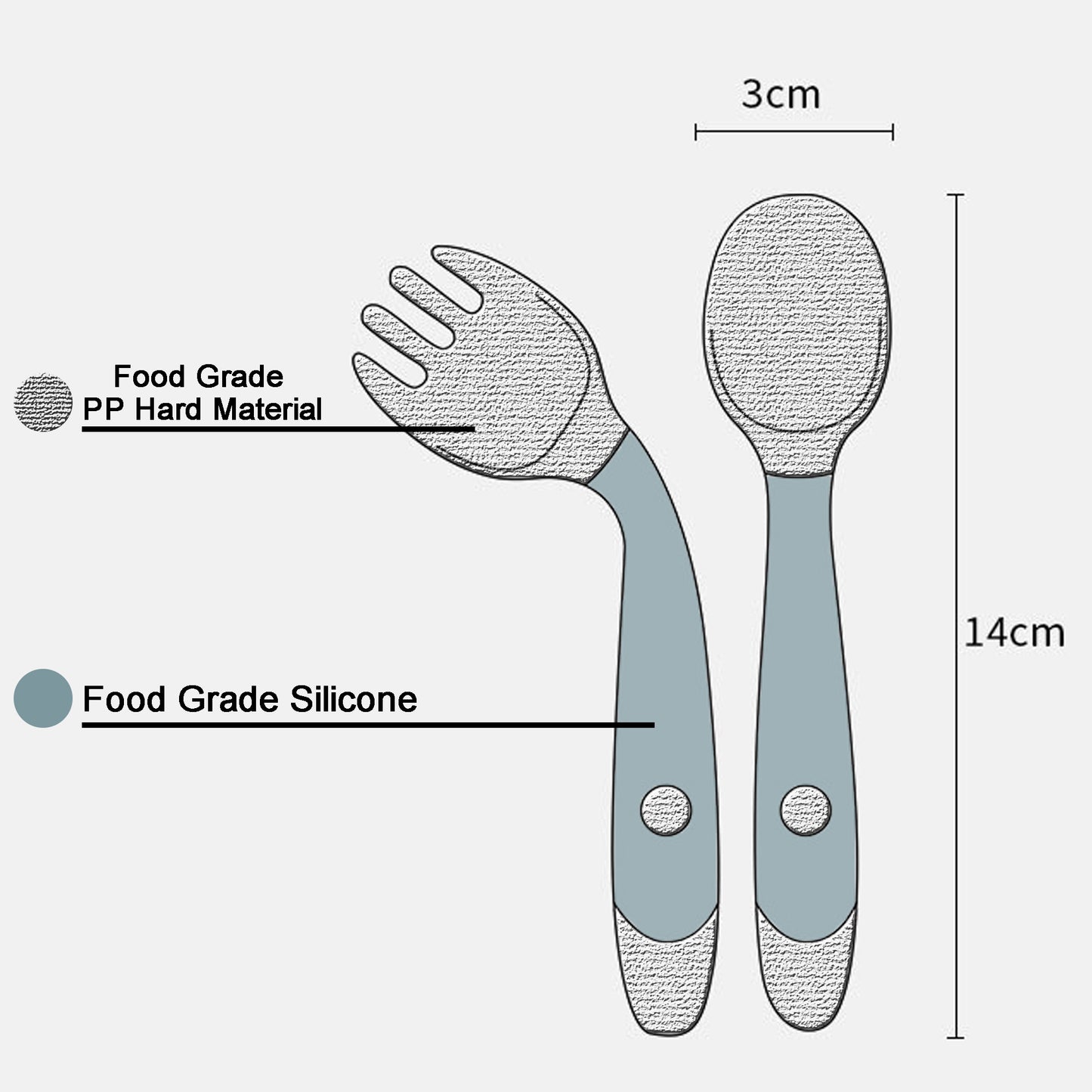 Silicone utensils for Baby