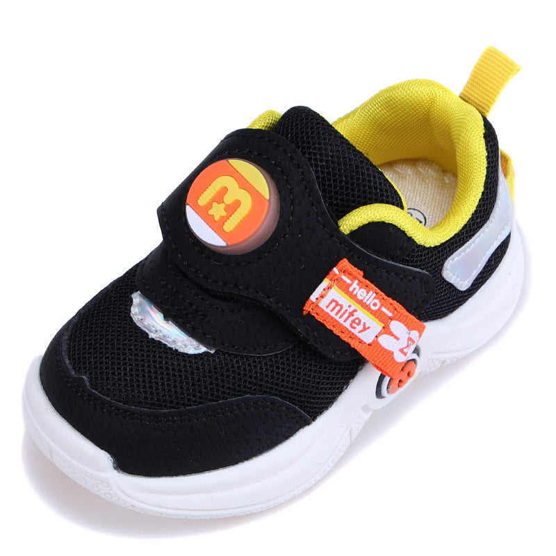 Children's shoes with bright flashing lights, baby functional shoes
