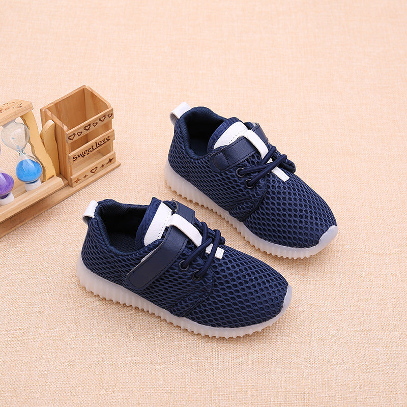 summer children single shoes LED lights boys boys