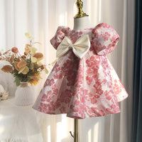 Baby's First Year Dress Photography Bubble Sleeve High End Fashionable Print