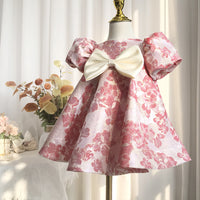 Baby's First Year Dress Photography Bubble Sleeve High End Fashionable Print