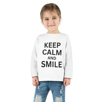 toddler-long-sleeve-shirt-keep-calm-smile-white