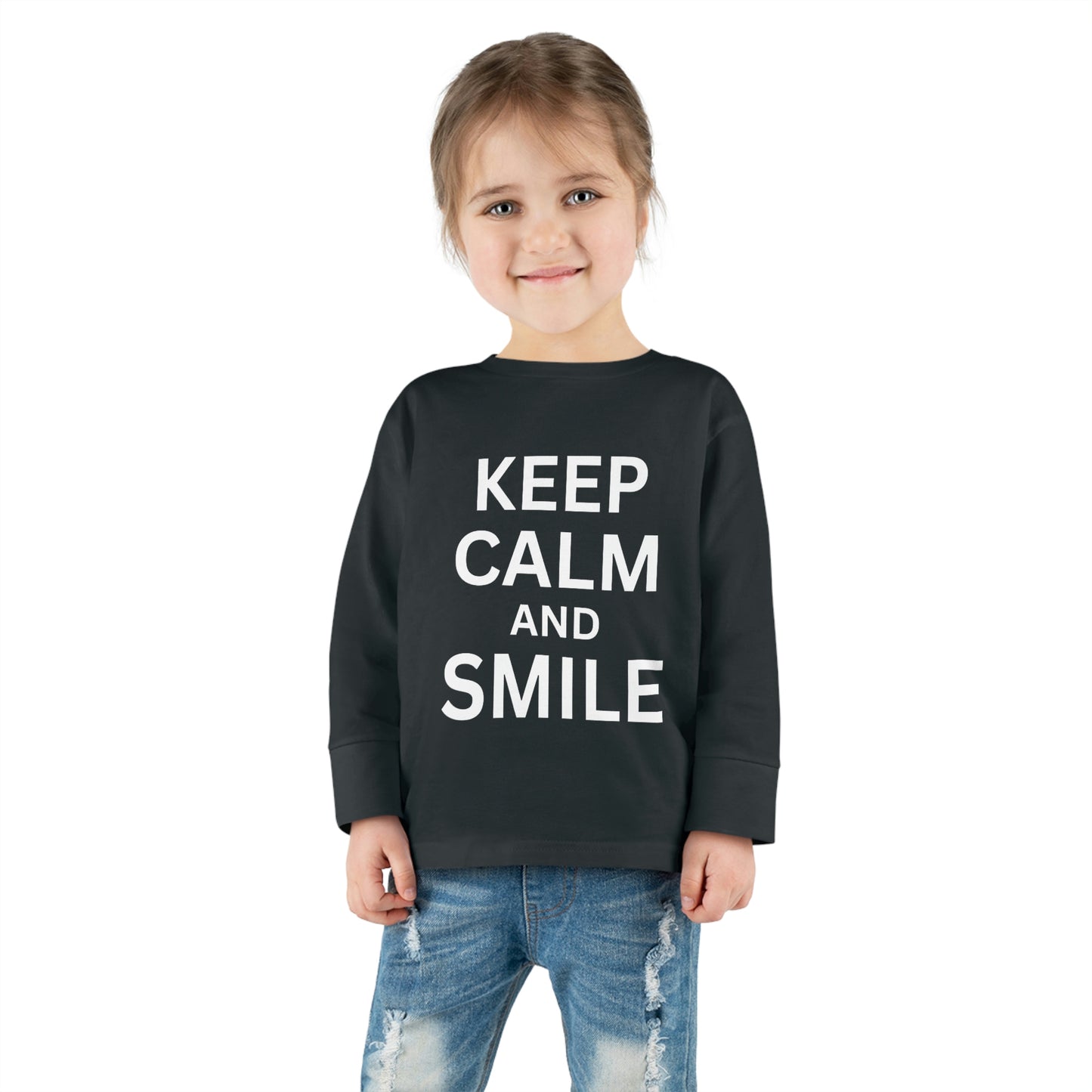 toddler-long-sleeve-shirt-keep-calm-smile-black