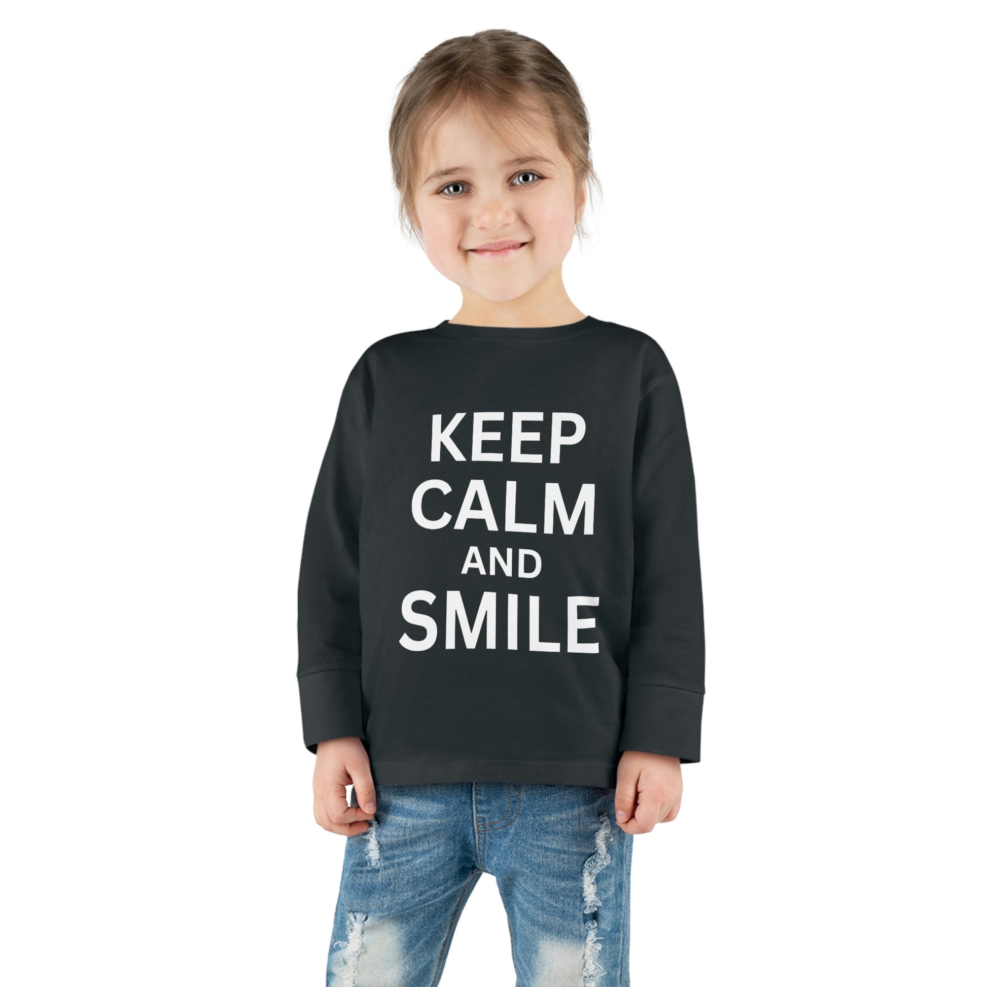 toddler-long-sleeve-shirt-keep-calm-smile-black