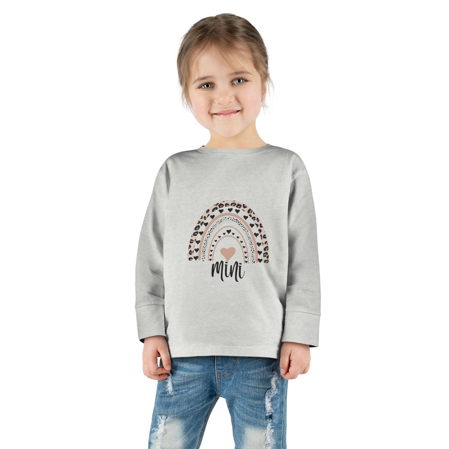 toddler long sleeve shirt rainbow mini-grey