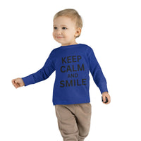 toddler-long-sleeve-shirt-keep-calm-smile-blue