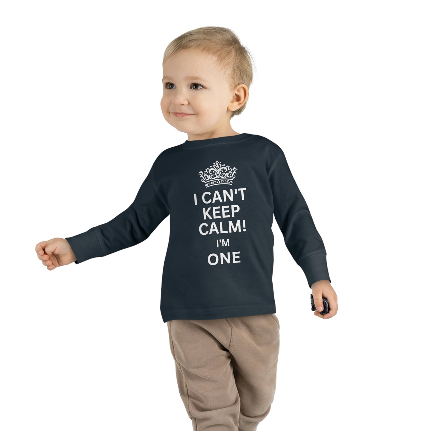 toddler-long-sleeve-shirt-I-cant-keep-calm-im-one-navy