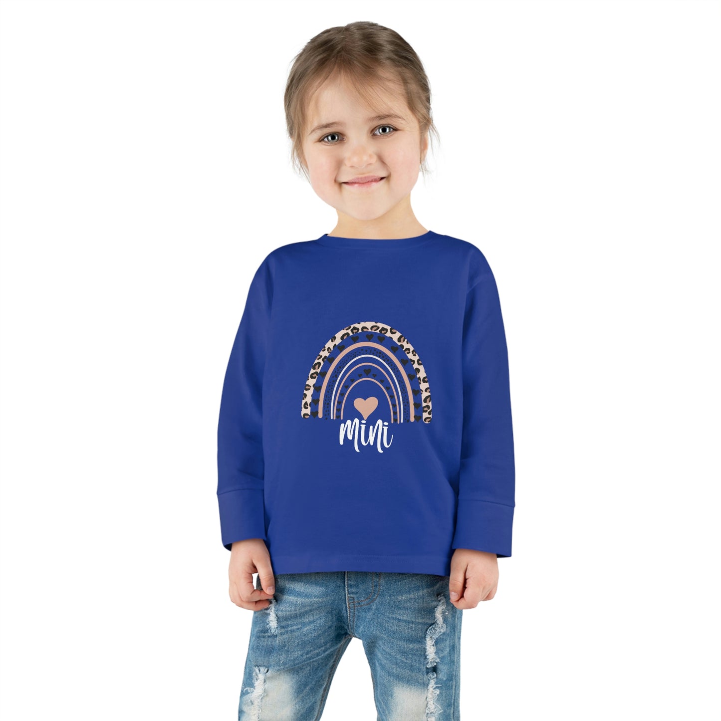 toddler long sleeve shirt rainbow mini-blue