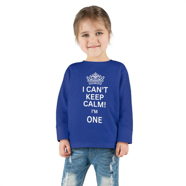 toddler-long-sleeve-shirt-I-cant-keep-calm-im-one-blue