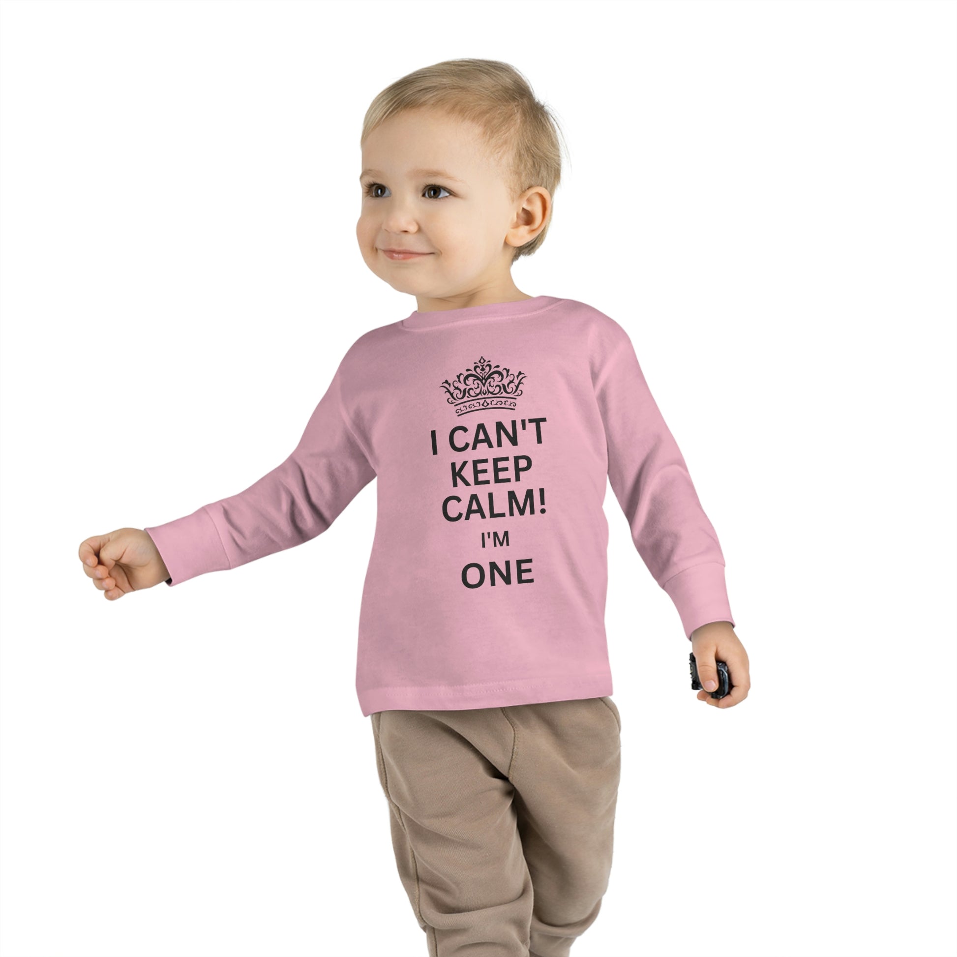 toddler-long-sleeve-shirt-I-cant-keep-calm-im-one-pink