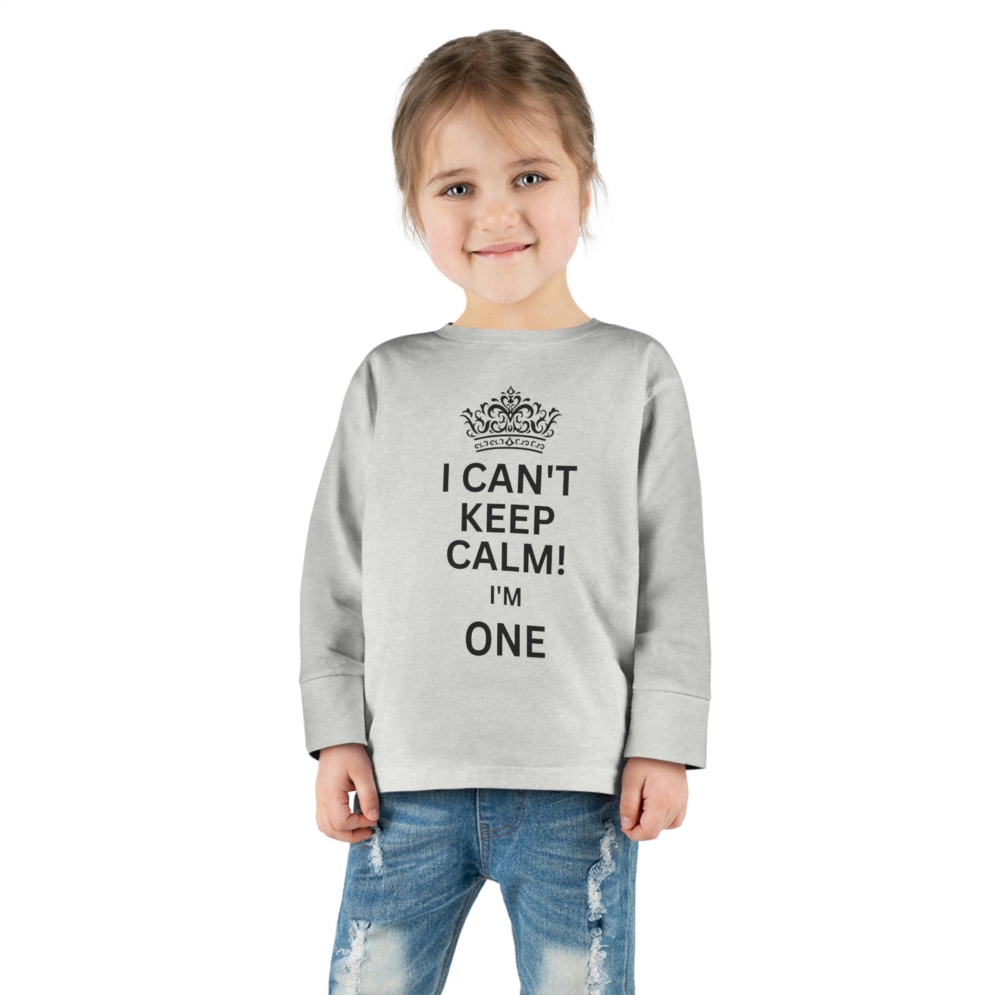 toddler-long-sleeve-shirt-I-cant-keep-calm-im-one-grey