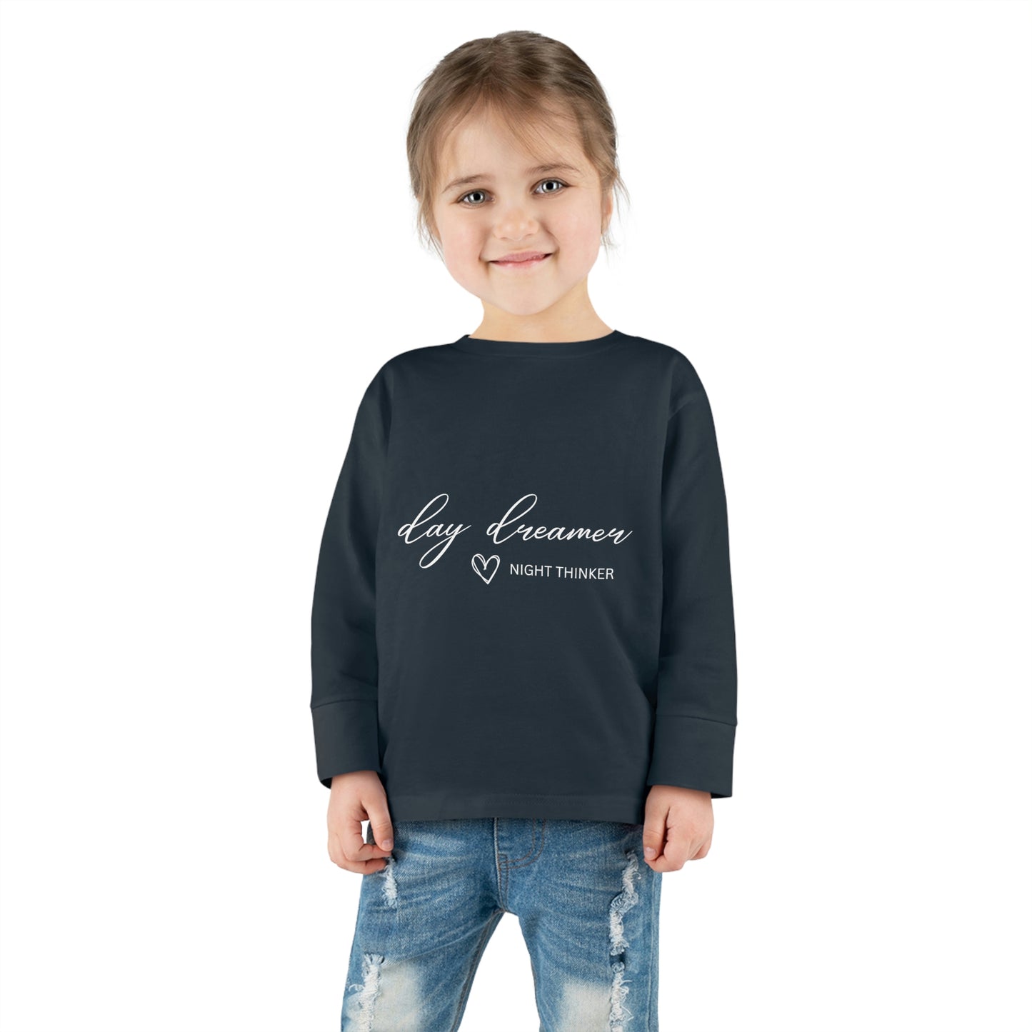 toddler long sleeve shirt day dreamer night thinker-navy