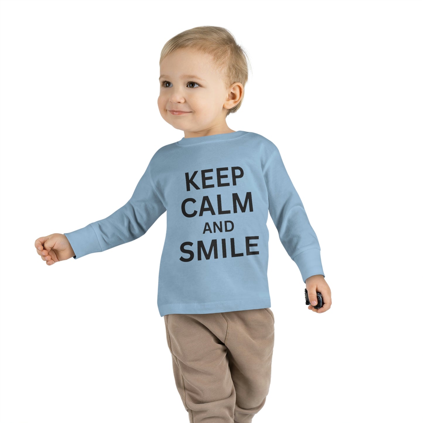 toddler-long-sleeve-shirt-keep-calm-smile-baby-blue
