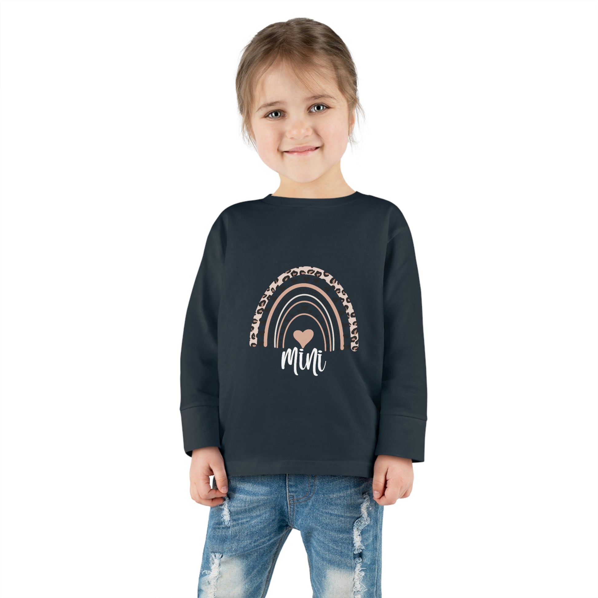 toddler long sleeve shirt rainbow mini-navy