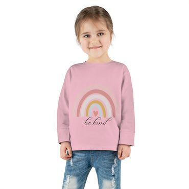 toddler-long-sleeve-shirt-be-kind-pink-rainbow-pink