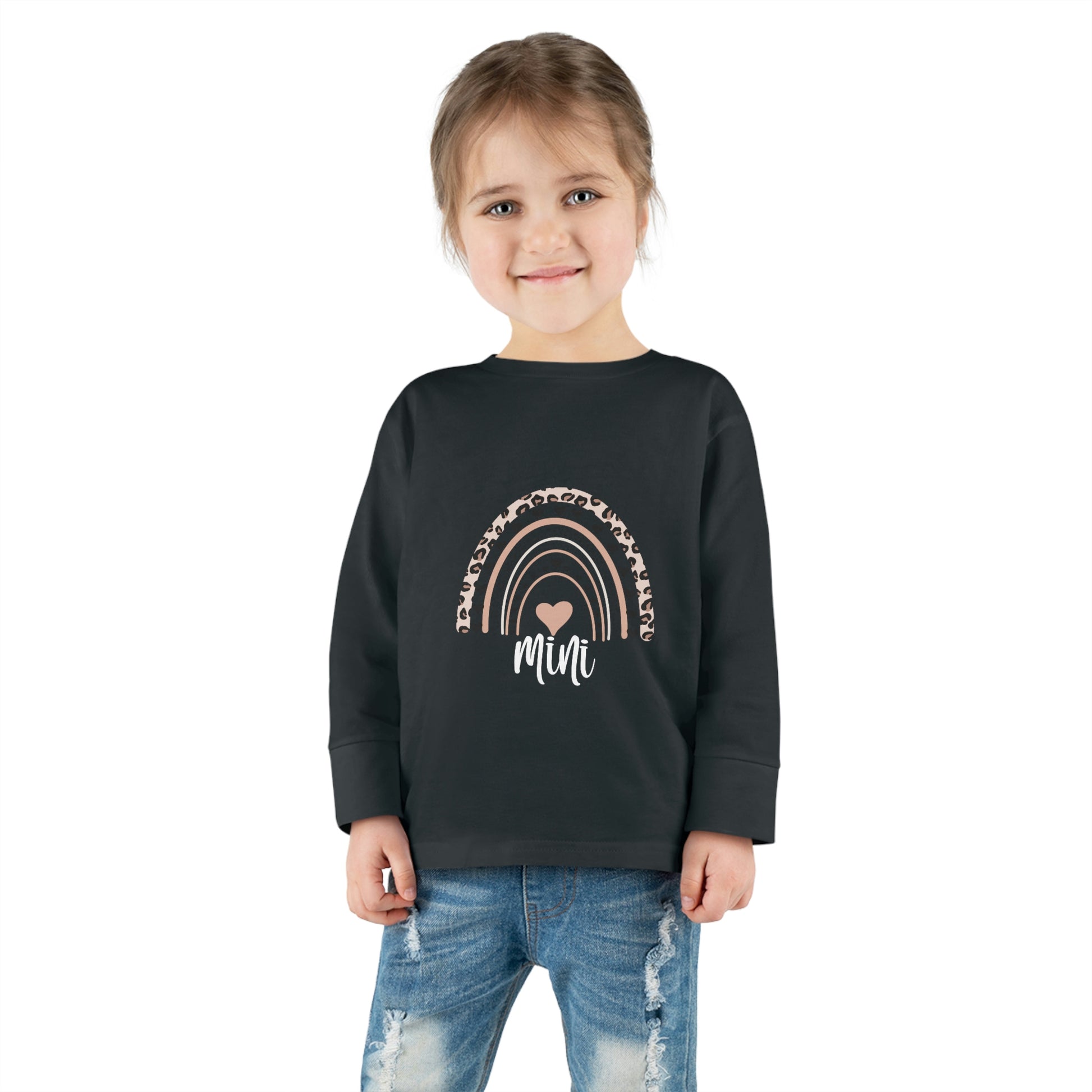 toddler long sleeve shirt rainbow mini-black