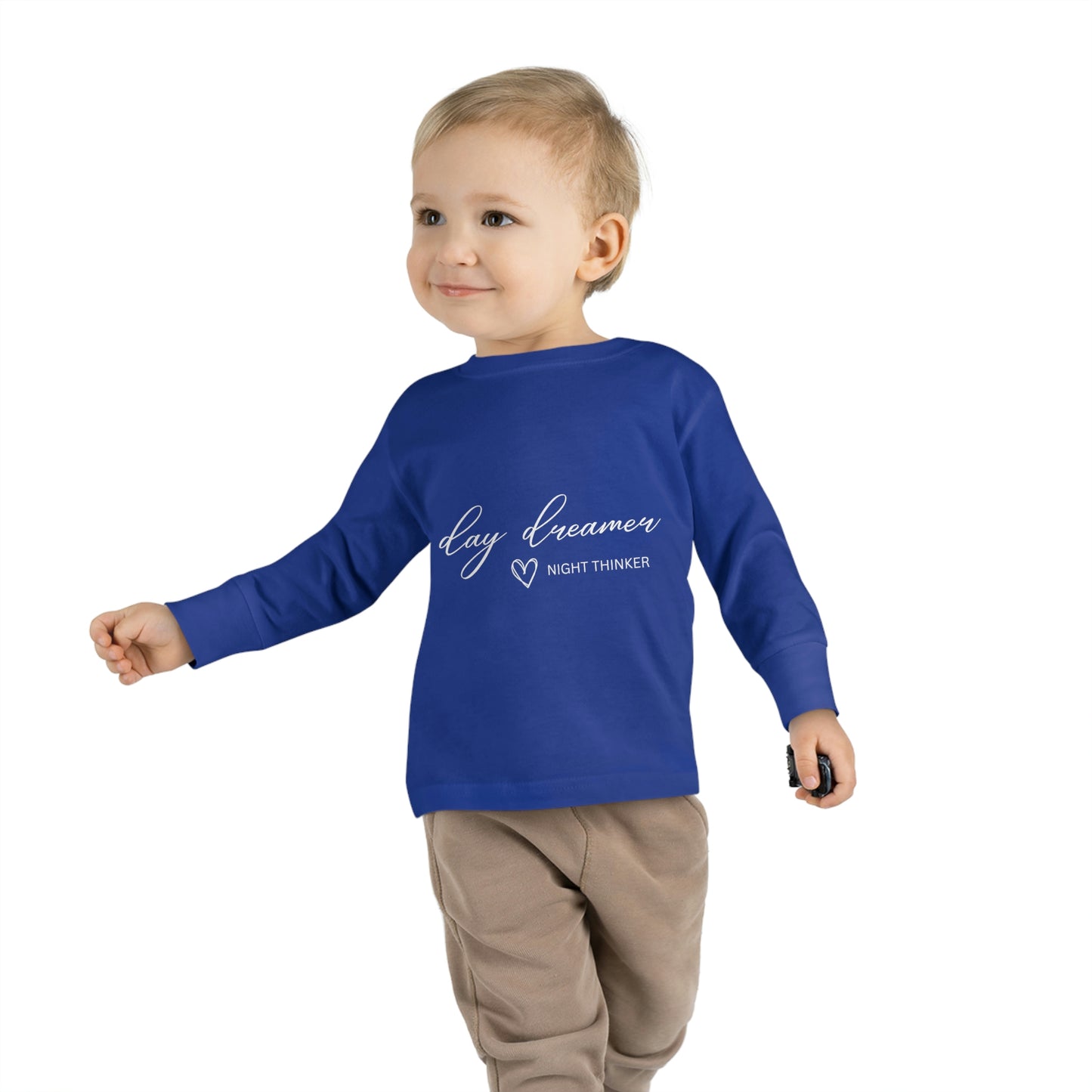 toddler long sleeve shirt day dreamer night thinker-blue
