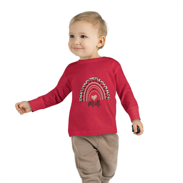 toddler long sleeve shirt rainbow mini-red