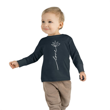 toddler-long-sleeve-shirt-love-flower-navy-blue