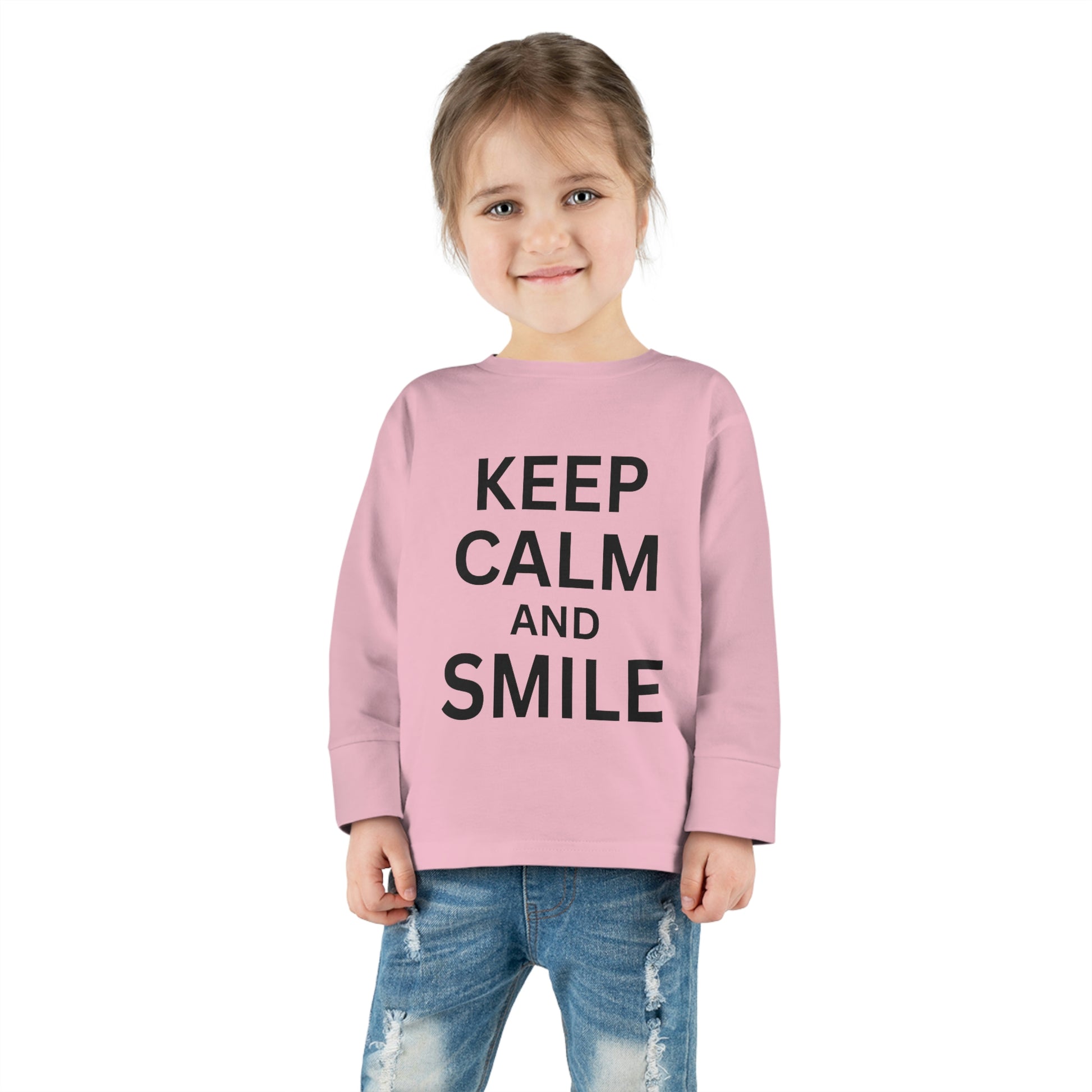 toddler-long-sleeve-shirt-keep-calm-smile-pink
