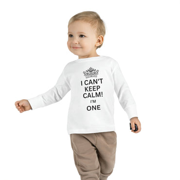 toddler-long-sleeve-shirt-I-cant-keep-calm-im-one-white