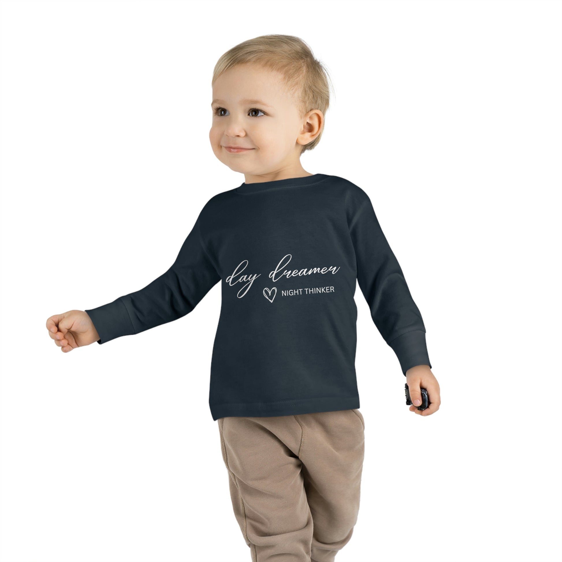 toddler long sleeve shirt day dreamer night thinker-navy