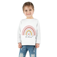 toddler-long-sleeve-shirt-be-kind-pink-rainbow-white