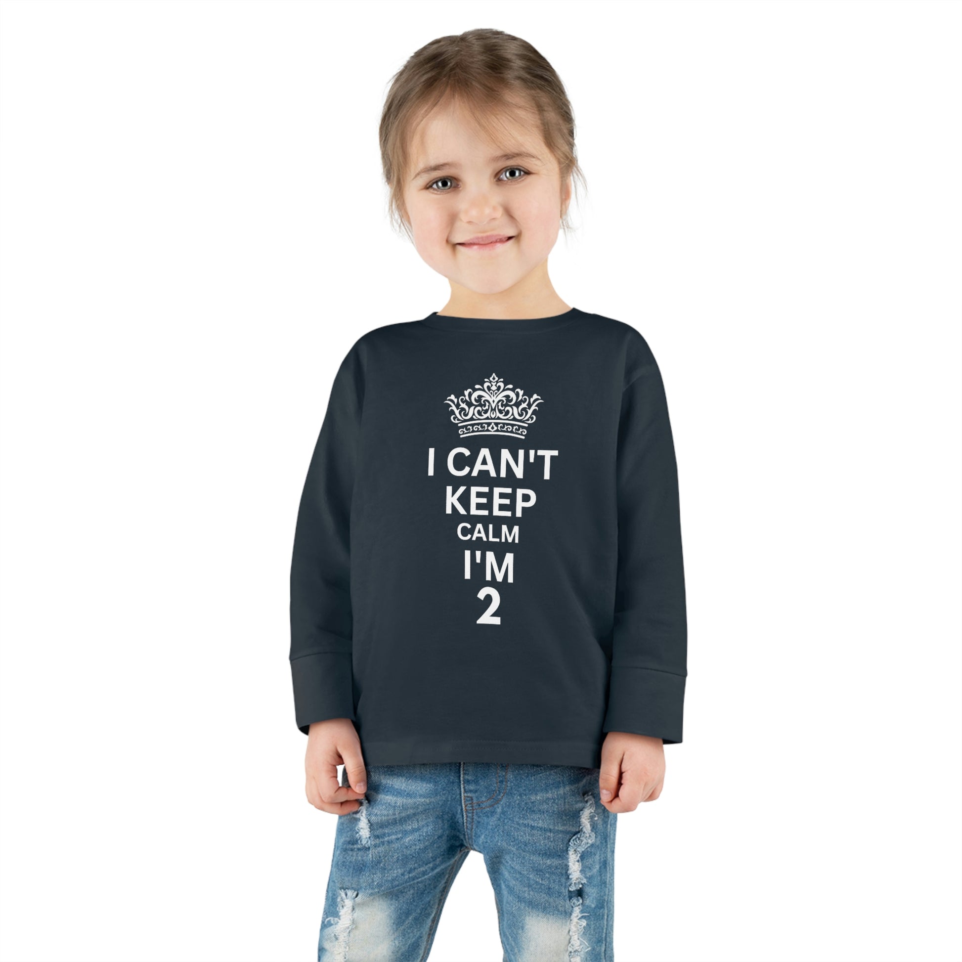 toddler-long-sleeve-shirt-I-cant-keep-calm-im-two-navy