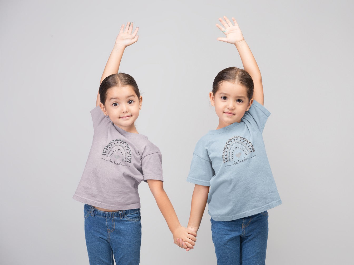 kids-cotton-tee-pink-blue-be-kind