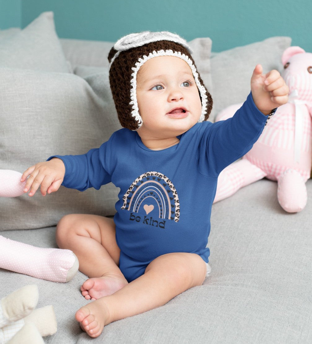 long-sleeve-onesie-be-kind-leopard-rainbow-blue