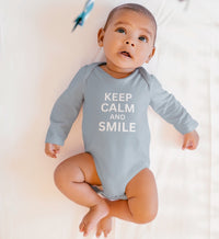 long-sleeve-onesie-keep-calm-and-smile-blue