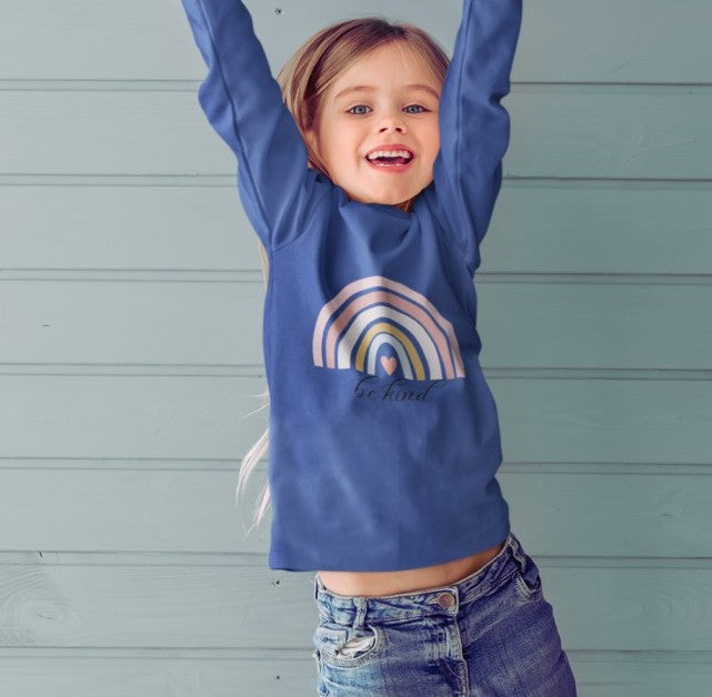 toddler-long-sleeve-shirt-be-kind-pink-rainbow-blue