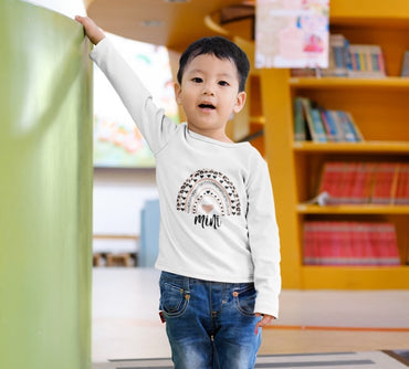 toddler long sleeve shirt rainbow mini-white