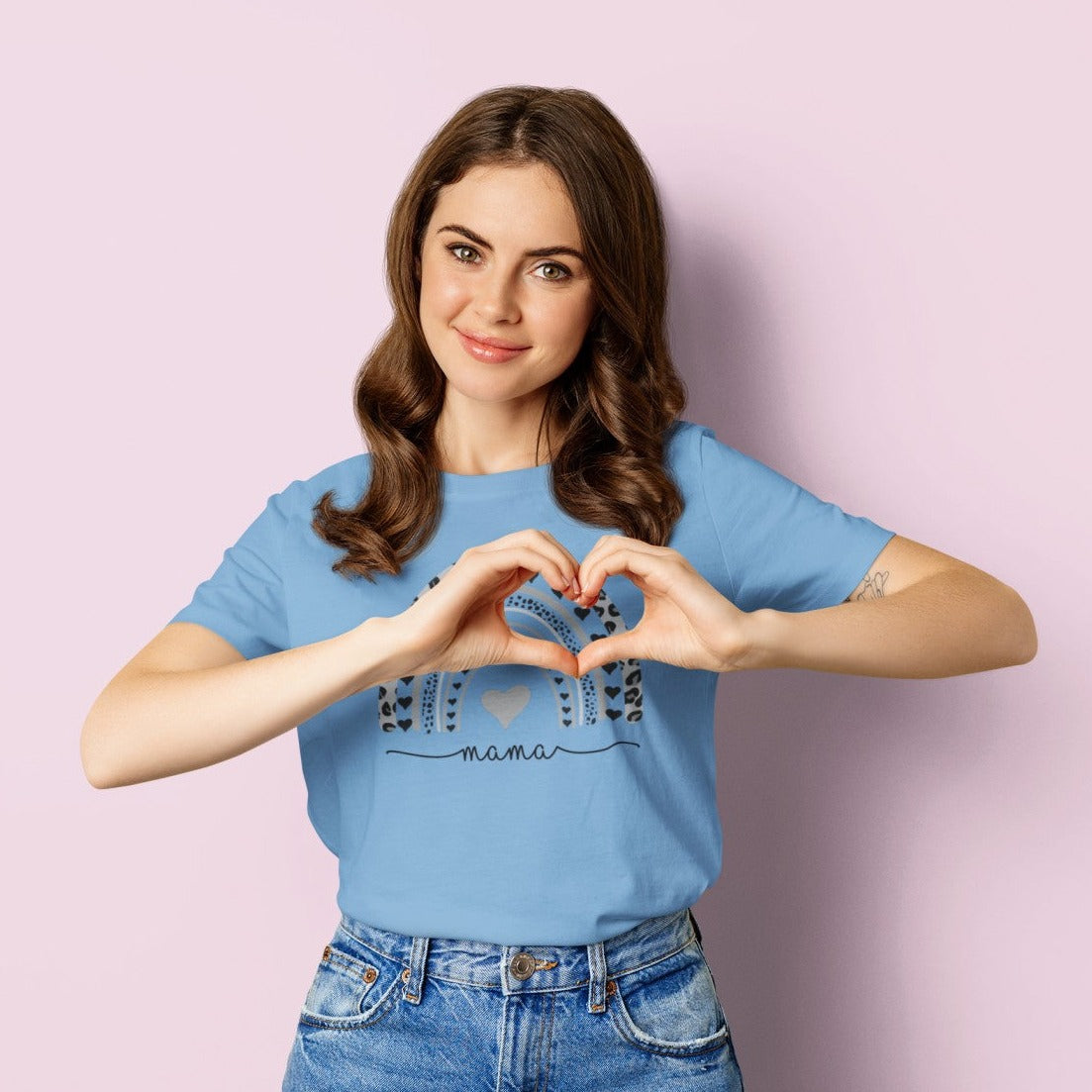 unisex-tee-mama-blue-heart