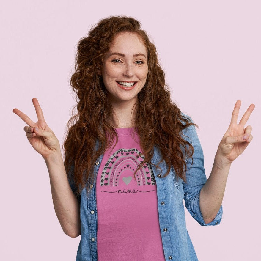 unisex-tee-mama-red-pink